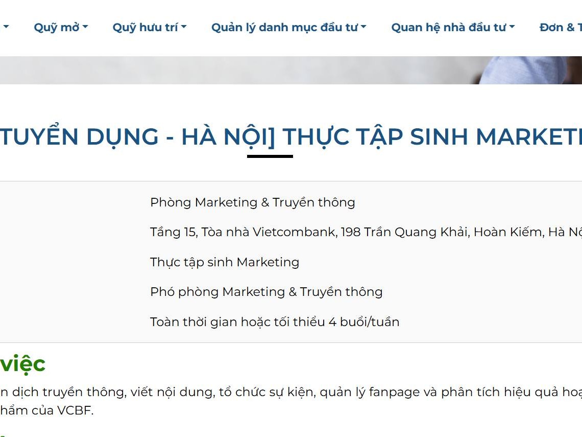 CƠ HỘI THỰC TẬP TỪ ALUMNI NHÀ MÌNH 