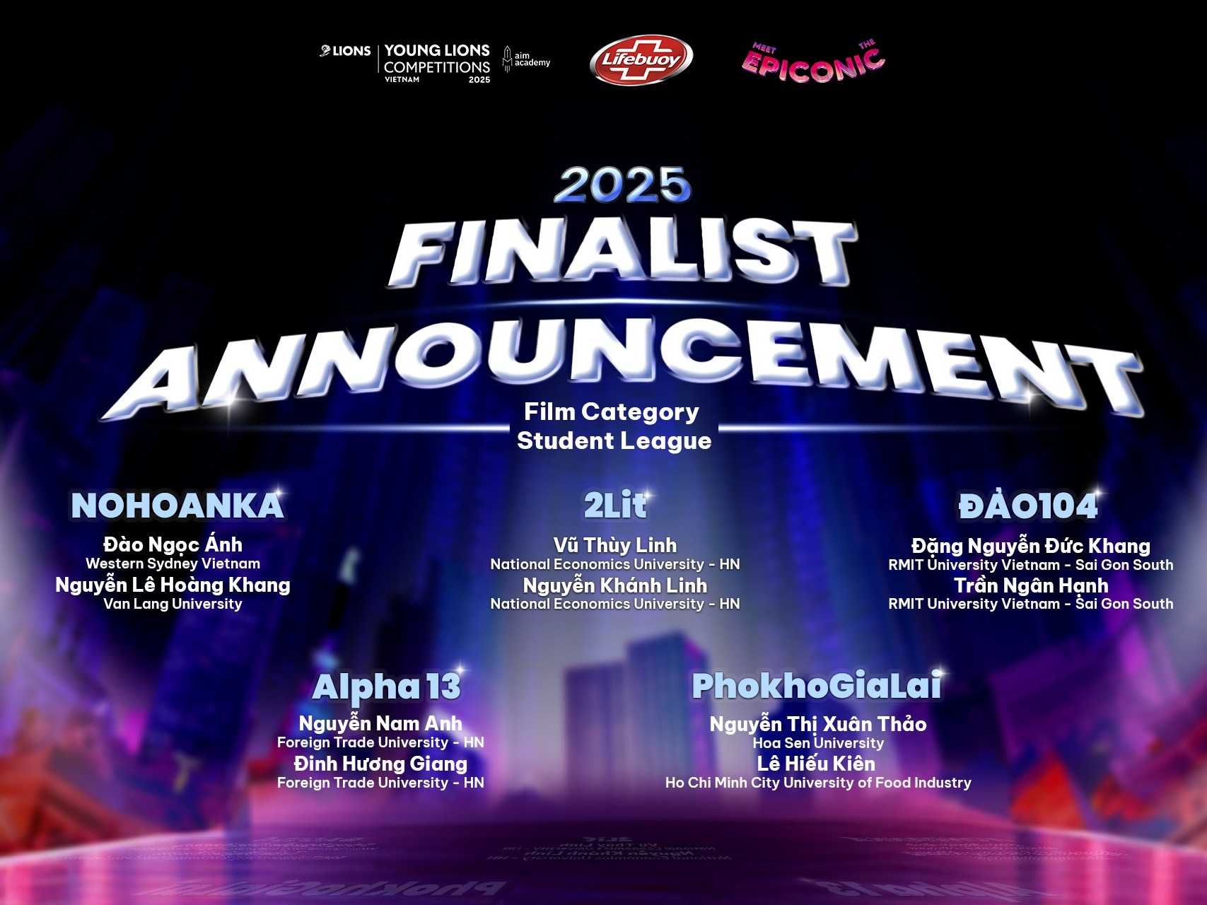 CONGRATULATIONS TO NAM ANH & HUONG GIANG FOR ADVANCING TO THE FINALS OF VIETNAM YOUNG LIONS 2025!