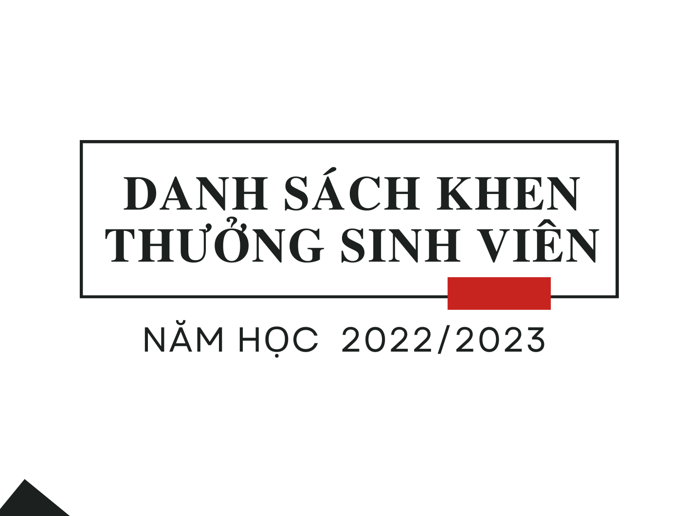 DANH SÁCH KHEN THƯỞNG SINH VIÊN NĂM HỌC 2022-2023