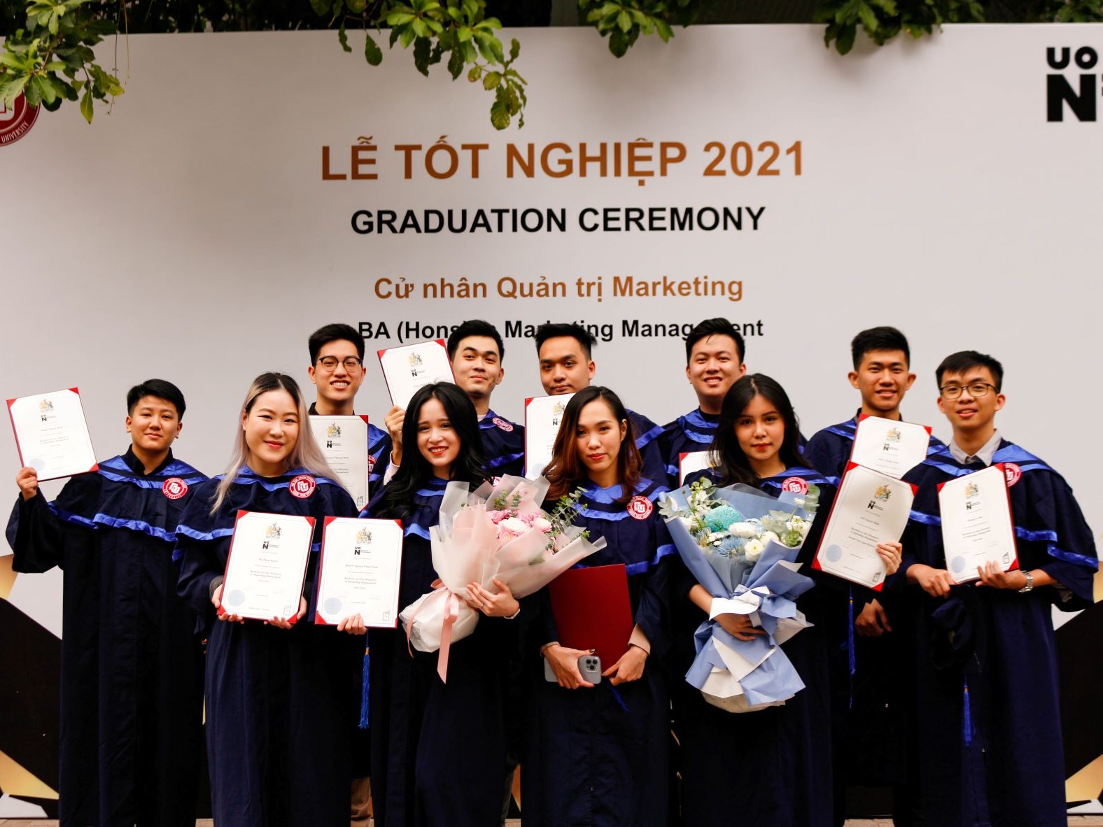 GRADUATION CEREMONY OF INTERNATIONAL JOINT-TRAINING BACHELOR AND MASTER PROGRAMS 2021