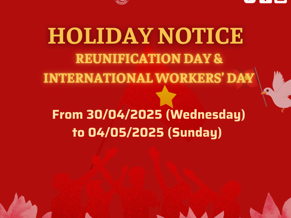 HOLIDAY NOTICE