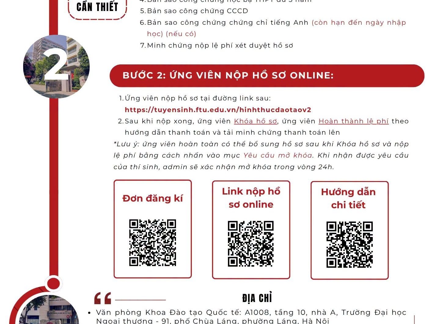 HƯỚNG DẪN NỘP HỒ SƠ ĐĂNG KÝ NHẬP HỌC 