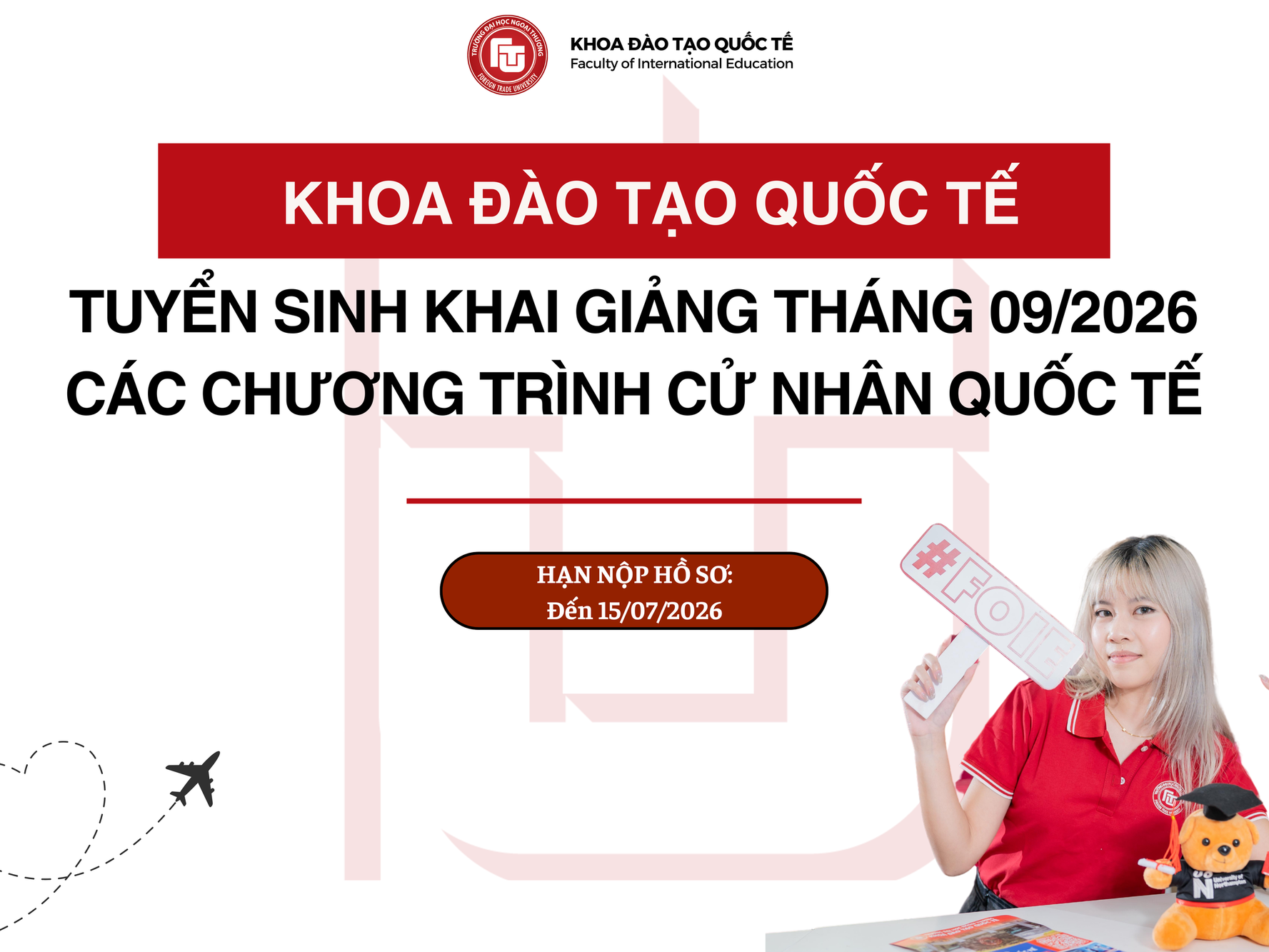KHOA ĐÀO TẠO QUỐC TẾ - THÔNG BÁO TUYỂN SINH...