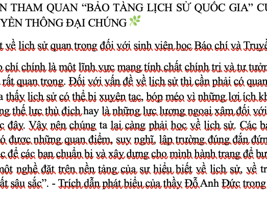 RECAP CHUYẾN THAM QUAN “BẢO TÀNG LỊCH SỬ QUỐC GIA” CỦA SINH VIÊN BÁO CHÍ VÀ TRUYỀN THÔNG ĐẠI CHÚNG 