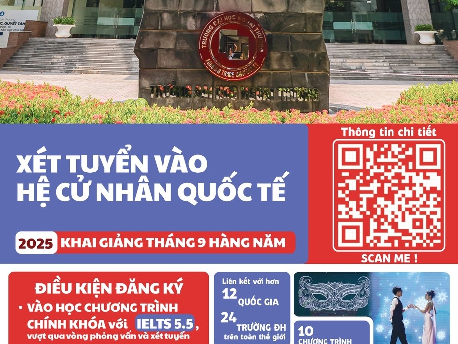 TUYỂN SINH CÁC CHƯƠNG TRÌNH CỬ NHÂN QUỐC TẾ 2025