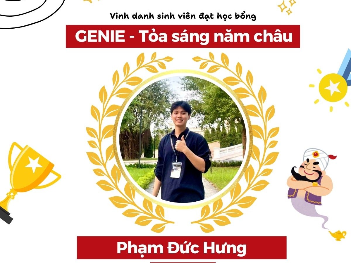 VINH DANH SINH VIÊN XUẤT SẮC NHẬN HỌC BỔNG GENIE - TOẢ SÁNG NĂM CHÂU NĂM 2024 